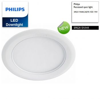 Đèn downlight âm trần LED Philips MARCASITE 59521 Φ100 9W 